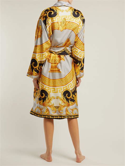 versace silk robe women's|versace robe discount.